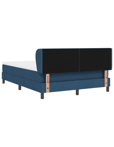 Letto a Rete con Materasso Blu 140x190 cm Tessuto