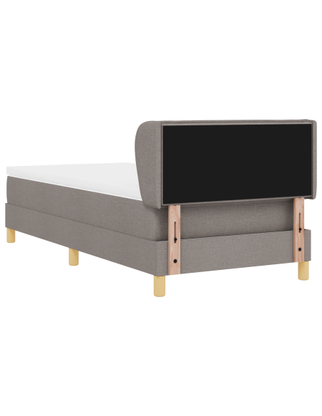 Letto a Box con Materasso Tortora 100x200 cm Tessuto