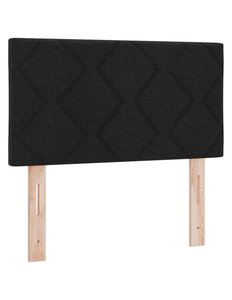 Letto a Box con Materasso Nero 80x200 cm Tessuto