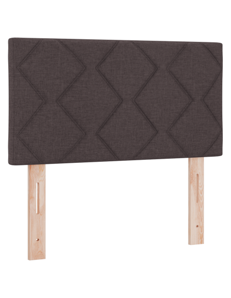 Letto a Struttura con Materasso Marrone Scuro 80x200 cm Tessuto