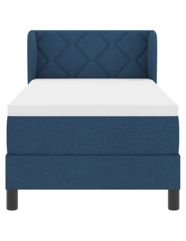 Letto a molle con materasso Blu 80 x 200 cm Tessuto