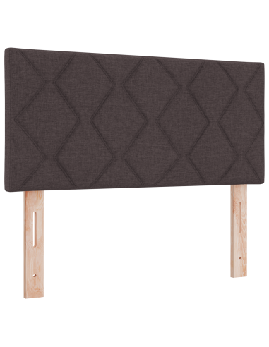 Letto a molle con materasso Marrone Scuro 90 x 200 cm Tessuto