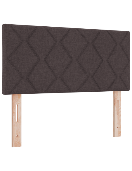 Letto a molle con materasso Marrone Scuro 90 x 200 cm Tessuto