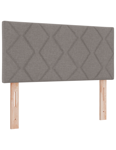 Letto con Rete a Molle con Materasso Tortora 100x200 cm Tessuto