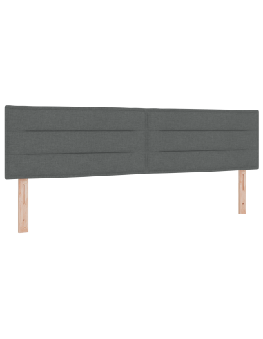 Letto a molle con materasso Grigio scuro 180 x 200 cm Tessuto
