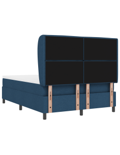 Letto a molle con materasso Blu 140 x 190 cm Tessuto