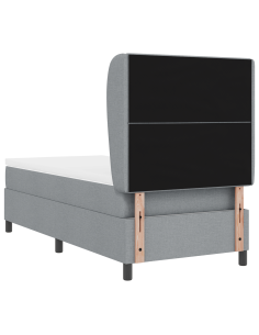 Letto a molle con materasso Grigio chiaro 80 x 200 cm Tessuto