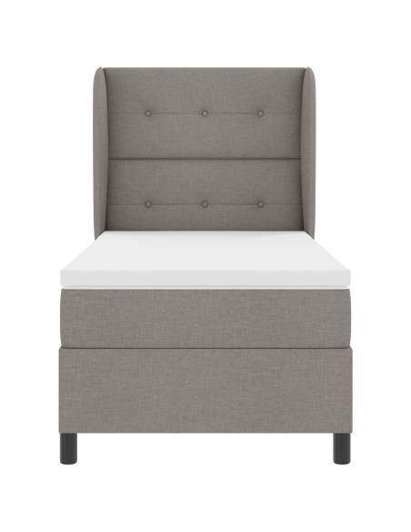 Letto a rete con materasso Tortora 100x200 cm Tessuto