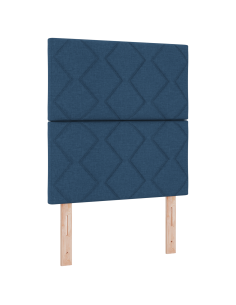 Letto a molle con materasso Blu 80 x 200 cm Tessuto