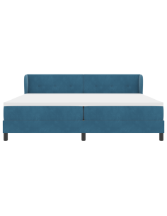 Letto a molle con materasso Blu scuro 200 x 200 cm Velluto 2