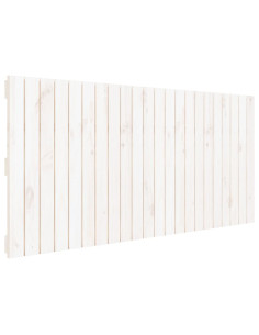 Testiera da Parete Bianca 140x3x60 cm in Legno Massello di Pino 2