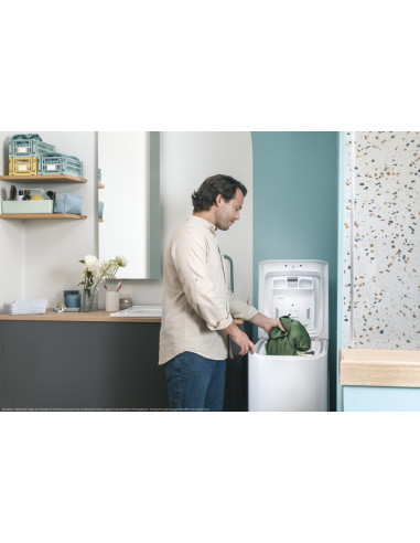 Candy ProWash 300, Lavatrice Carica dall'alto 6 KG, Classe C, 1000 giri, Bianco, Wi-Fi, 8 Cicli Rapidi, TCA063D3-S