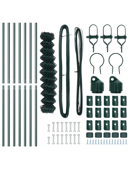 Palo della recinzione Verde 10 x 1,4 m (rete 40 x 40 mm)