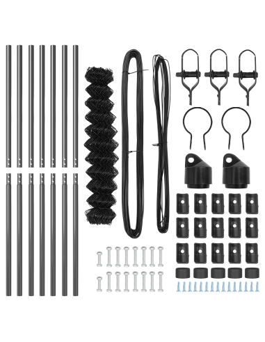 Palo della recinzione Grigio 10 x 1 m (rete 60 x 60 mm)