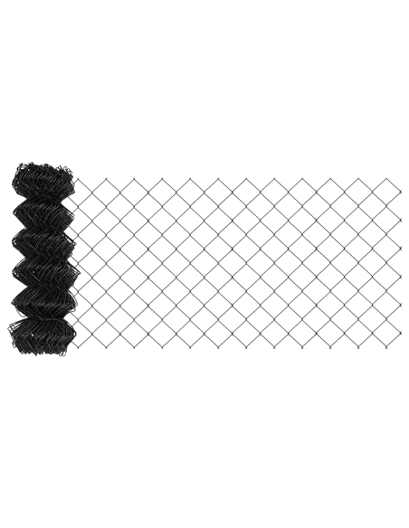 Recinzione a maglie metalliche con 7 pali a punta 1x10 m in acciaio zincato