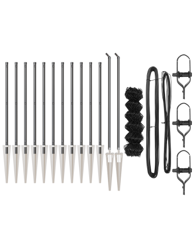 Palo della recinzione Grigio 25 x 0,8 m (rete 40 x 40 mm)