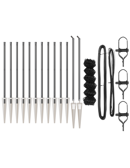 Palo della recinzione Grigio 25 x 0,8 m (maglia 60 x 60 mm)