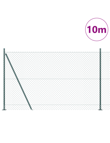 Palo della recinzione Verde 10 x 1,4 m (rete 40 x 40 mm)