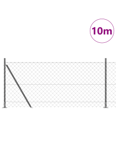 Palo della recinzione Grigio 10 x 1 m (rete 60 x 60 mm) 2