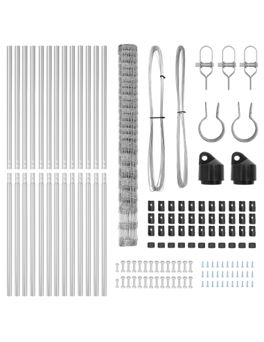 Palo della recinzione Zincato 25 x 1,6 m Acciaio