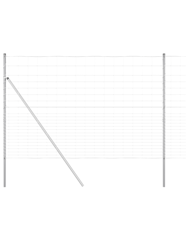 Palo della recinzione Zincato 25 x 1,6 m Acciaio