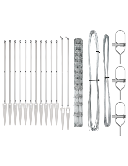 Palo della recinzione Zincato 25 x 1,5 m Acciaio