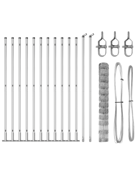Recinzione Campo 1,2x25 m Acciaio Galvanizzato