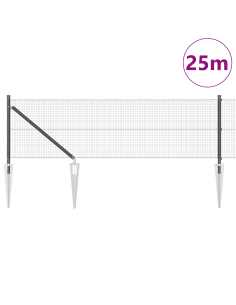 Palo della recinzione Grigio 25 x 0,8 m (rete 16 x 16 mm) 2