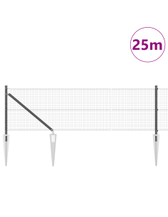 Palo della recinzione Grigio 25 x 0,8 m (rete 25 x 25 mm) 2
