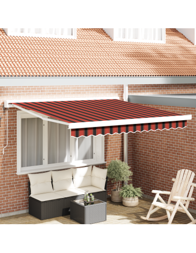 Tenda da Sole Arancione e Marrone 300 x 250 x 165 cm