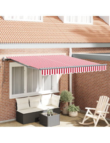 Tenda Retrattile Rosso e Bianco 300 x 250 cm