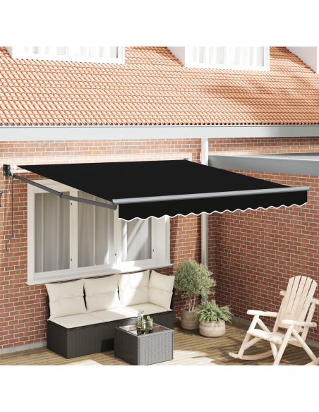 Tenda Retrattile Automatica Nera 300x250 cm