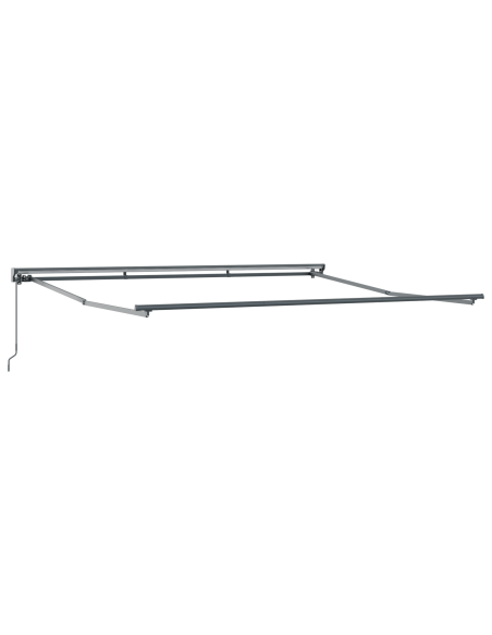 Tenda Retrattile Manuale Arancione e Bianca 350x250 cm