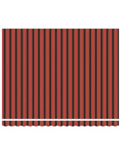 Tenda Retrattile Rosso e Nero 350 x 250 cm Tessuto 2