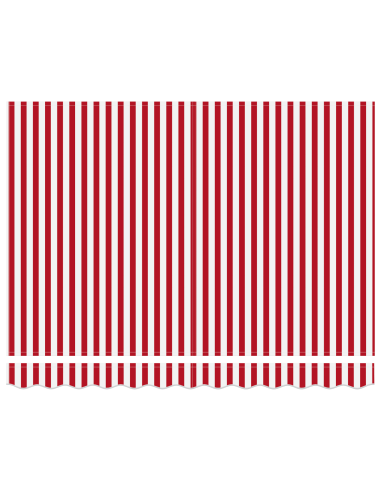 Tenda Retrattile Rosso e Bianco 350 x 250 cm