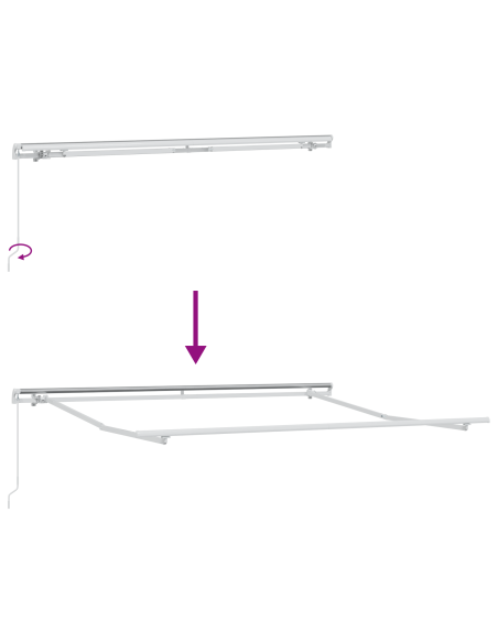 Tenda Retrattile Manuale Rigata Multicolore 350x250 cm