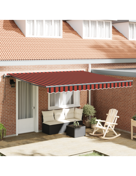 Tenda retrattile automatica arancione e marrone 400x300 cm