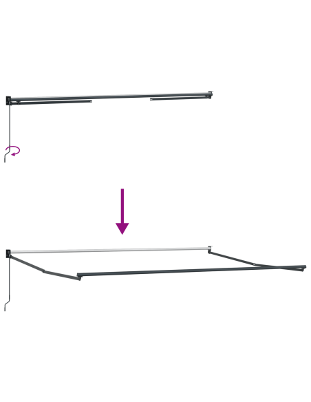 Tenda Manuale Retrattile Arancione e Marrone 400x300 cm
