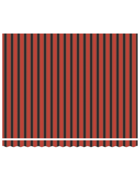 Tenda Retrattile Rosso e Nero 400 × 300 cm Tessuto e Metallo