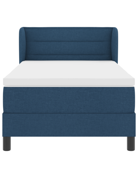 Letto a molle con materasso Blu 90 x 190 cm Tessuto