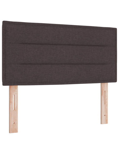 Letto Box Spring  con Materasso Marrone Scuro 100x200 cm in Tessuto