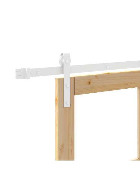 Porta Scorrevole con Set di Hardware 'ORKDAL'in Legno Massello e Vetro
