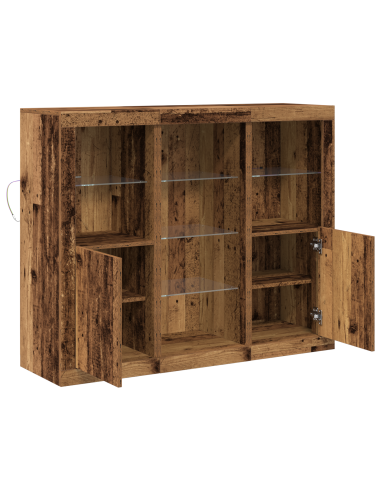 Madia LED Legno vecchio 123 x 37 x 100 cm Legno multistrato