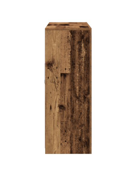 Mobiletto con Luci LED Legno Antico 123x37x100 cm Legno Ingegnerizzato