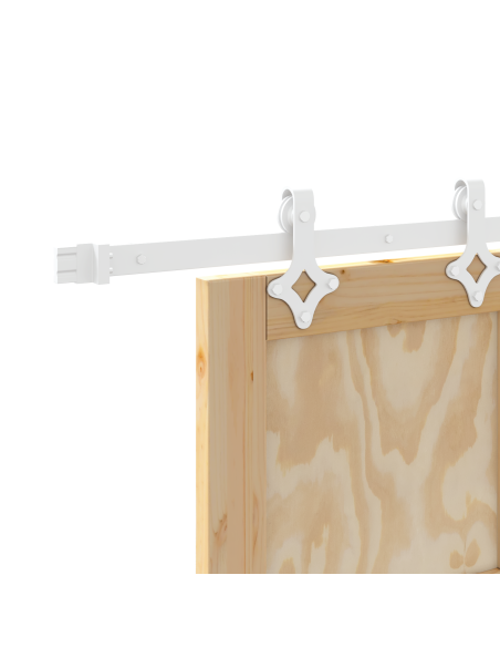 Porta Scorrevole  con Set di Ferramenta 78x211 cm in Legno di Pino Massello