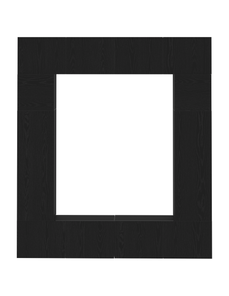Set di 8 Pezzi Mobili TV  Rovere Nero Legno Ingegnerizzato