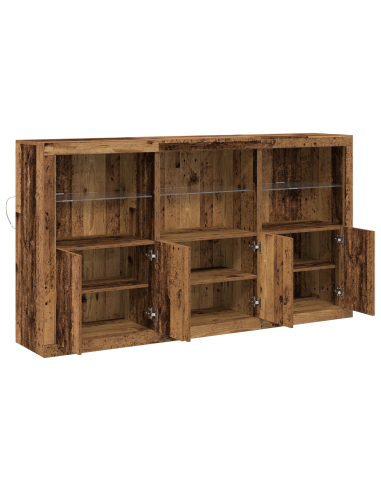 Madia LED Legno vecchio 162 x 37 x 100 cm Legno multistrato