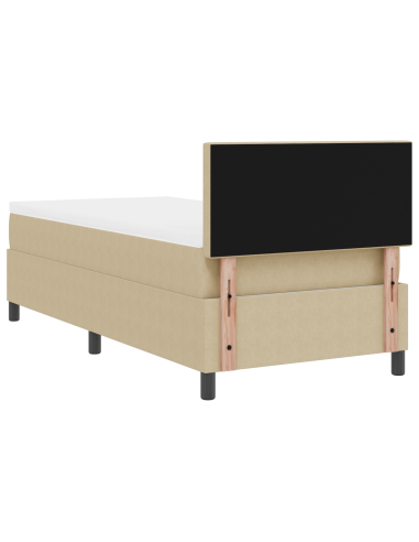 Letto a Sorgente LED Grigio chiaro e bianco 100 x 200 cm