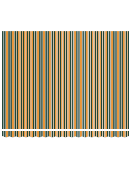 Tenda Retrattile Verde e Giallo 400 × 300 cm Tessuto e Metallo