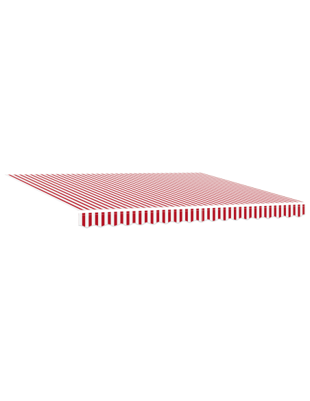 Tenda Retrattile Automatica con Strisce Rosse e Bianche 400x350 cm